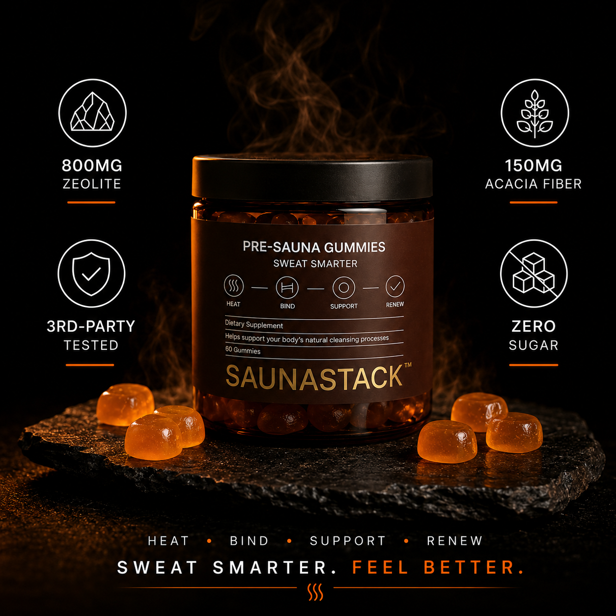 SaunaStack Pre-Sauna Gummies