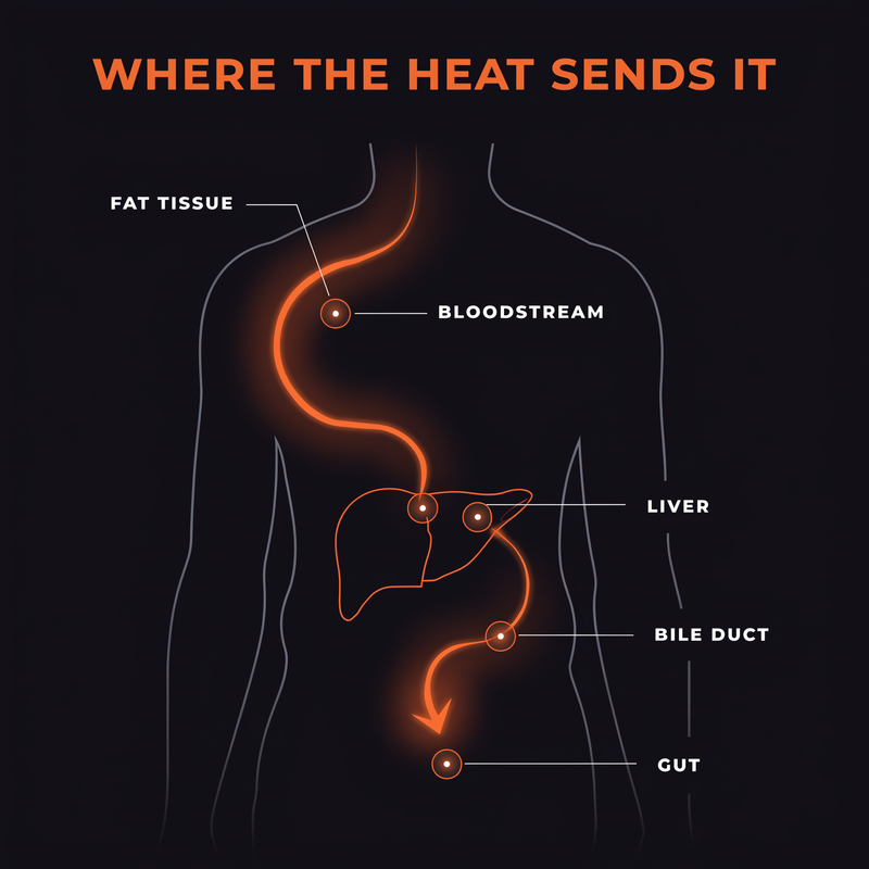 The Same Heat Mobilizes What's Stored in Fat Tissue